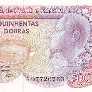 St.Tomè e Principe 500 Dobras Währung Geldscheine 1993 UNC. altes Papiergeld, Ausländische Welt Banknoten - Sammlung Papiergeld. Geschenke für Ihn.