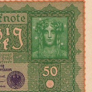 Germania Reichsbanknote 50 Mark 1919 UNC. Carta moneta- Raccolta Vecchia Carta Moneta.- Valuta Del Mondo Estero/Banconote.