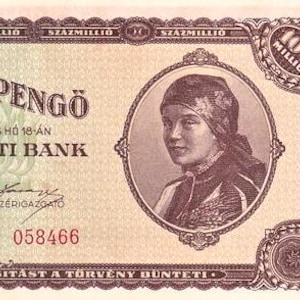 Ungheria 100 milioni di Pengö valuta Banconota 1946 F-VF. Vecchia carta moneta, Banconote del mondo straniero - Collezione Carta moneta,-regali per lui