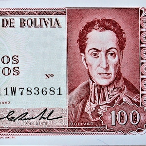 Bolivia Banconota da 100 boliviani 1962 UNC. Cartamoneta, Banconote Mondo Estero - Raccolta Cartamoneta. regali per lui.