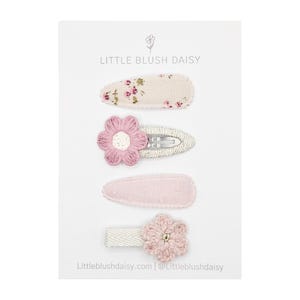 Floral Daisy Blossom Hair Clip Sets For Little Girls Hair Accessories