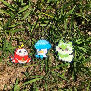 Starter PKMN Fuecoco, Sprigatito and Quaxly | Scarlet and Violet PKMN Keychain