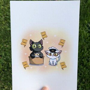 Japanese Film Shinkai Cats Postcard Art Print