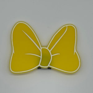 Solid Colored Acrylic Bow for Interchangeable Mouse Ears Headband | Choose Your Trim Color | Mix and Match Bow | Please Read Description