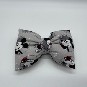Mouse Print Fabric Bow for Interchangeable Mouse Ears Headband | Interchangeable Headband Bow | Please Read Description