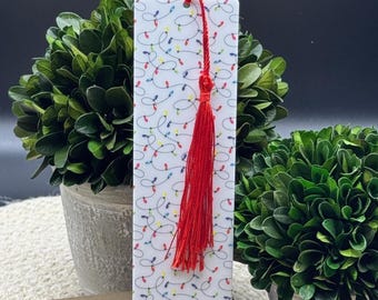 Holiday Lights Bookmark | Acrylic with Tassel