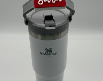 Personalized 20oz/30oz/40oz/64oz Solid Color tumbler name tags | 20oz/30oz/40oz/64oz Stanley IceFlow Tumbler Name Tag | Lots of Colors!