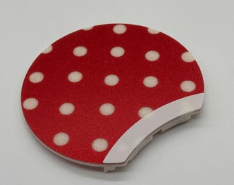 Interchangeable Red and White Glitter Polka Dot Ear | Mix and Match Glitter Polka Dot Ear | Red and White Glitter Polka Dot Ear|Please Read!