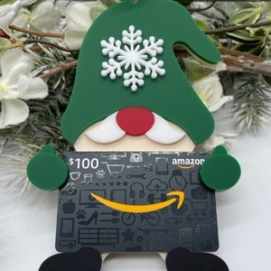Porta-cartão-presente de gnomo de Natal | Porta-cartão-presente | Enfeite de gnomo | Enfeite de cartão-presente | Presentear | Presente para crianças | Enfeite para crianças