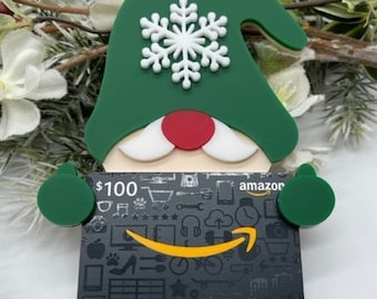 Christmas Gnome Gift Card Holder Ornament | Acrylic Kids Gift Card Ornament