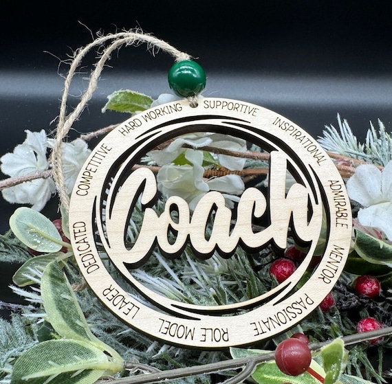 Coach Ornament | Christmas Ornament | Christmas Gift | Stocking Stuffer | Gift Giving | Coach Gift | Coach Christmas Gift | Coach Gift Idea