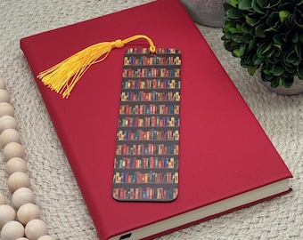 Bookshelf Themed Bookmark | Bookshelf Bookmark | Gift for Her | Gift for Book Lover | Gift for Kids | Gift for Bookworm | Book Lover Gift |