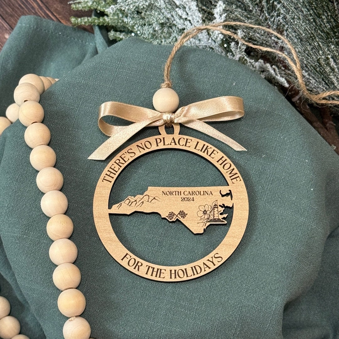 North Carolina Ornament | No Place Like Home for the Holidays Ornament ...