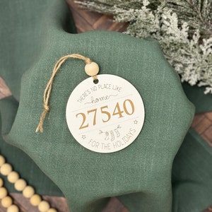 Personalized Zip Code Ornament | No Place Like Home Ornament | Personalized Home for the Holidays Zip Code Ornament | Christmas Gift |