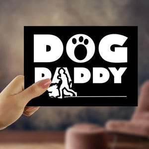 Cartão de felicitações para o Dia dos Pais, 5x7, para imprimir em casa, faça você mesmo, cartão digital para amantes de cães, presente para pais, JPG e PDF