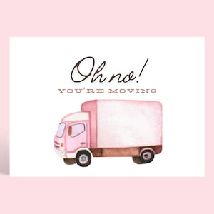 Cartão de boas-vindas para casa nova Oh não! Você está se mudando para uma casa nova Cartão de parabéns Cartão de feliz mudança Cartão de feliz primeira casa para impressão 5x7