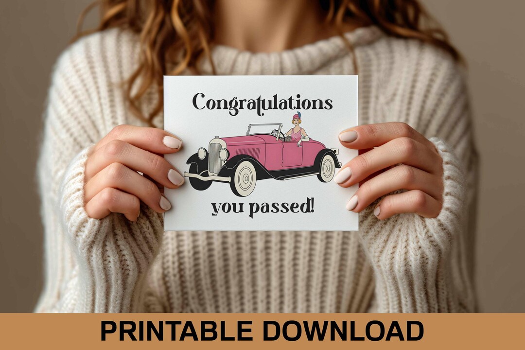 P Sign Driver Congratulations Congratulations Passing Driving Licence Announcement Card: Female ...