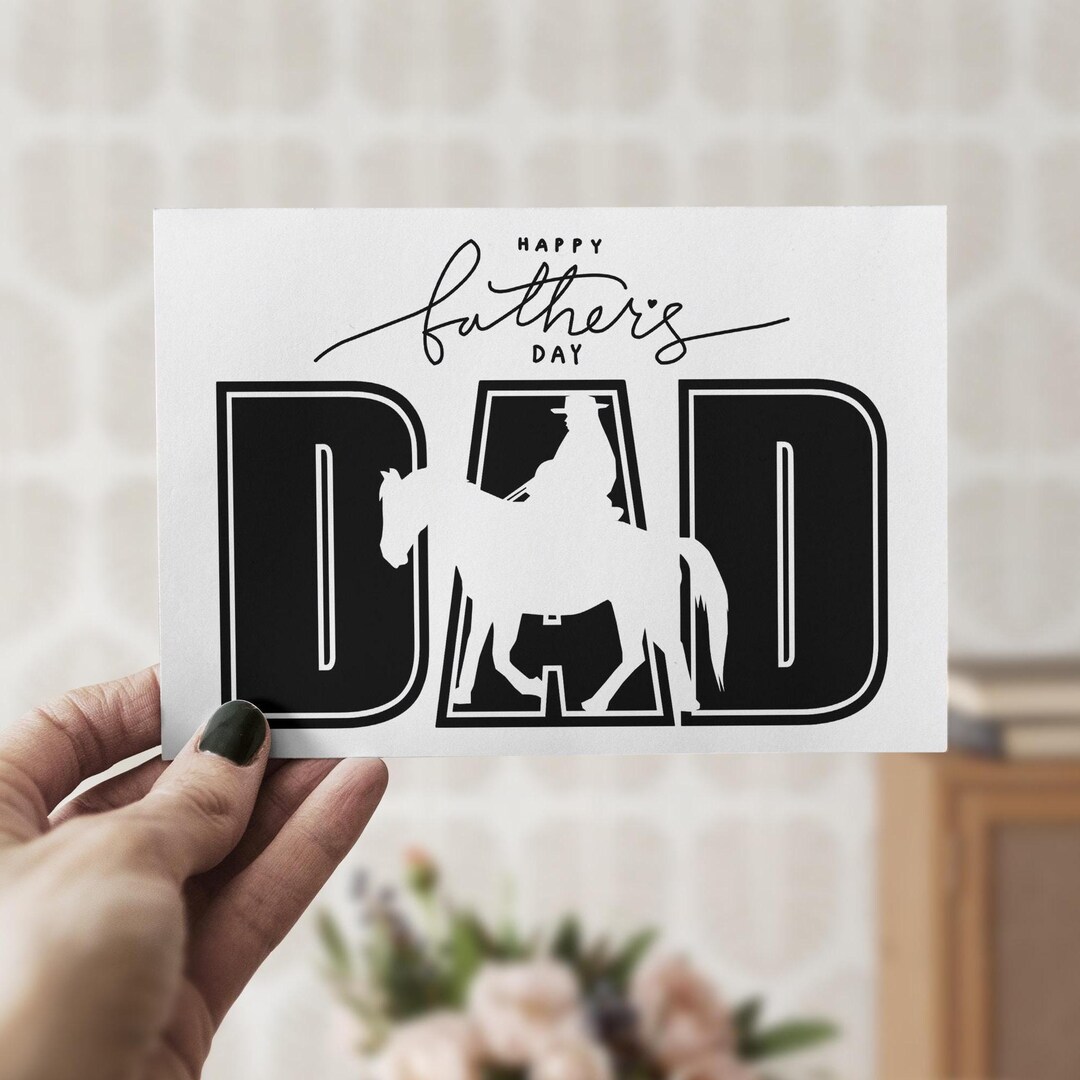 Cowboy Father's Day Printable Greeting Card for Dad 5x7 Western Hat ...