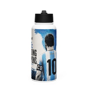 Messi World Cup 2026 - Stainless steel water bottle with a straw lid