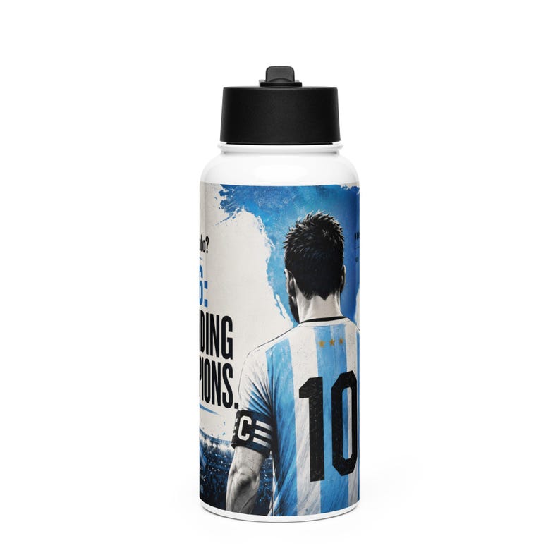 Messi World Cup 2026 - Stainless steel water bottle with a straw lid
