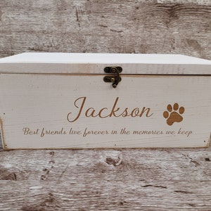 Pet Keepsake Box -Pet Memorial Pet Urn -Personalized Pet Urn - Pet Memory Chest Pet Memory Box -