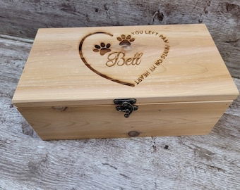 Pet Memory Chest Pet Memory Box -Personalized Pet Urn - Pet Memory Chest Pet Memory Box -Pet Keepsake Box -Pet Memorial Pet Urn