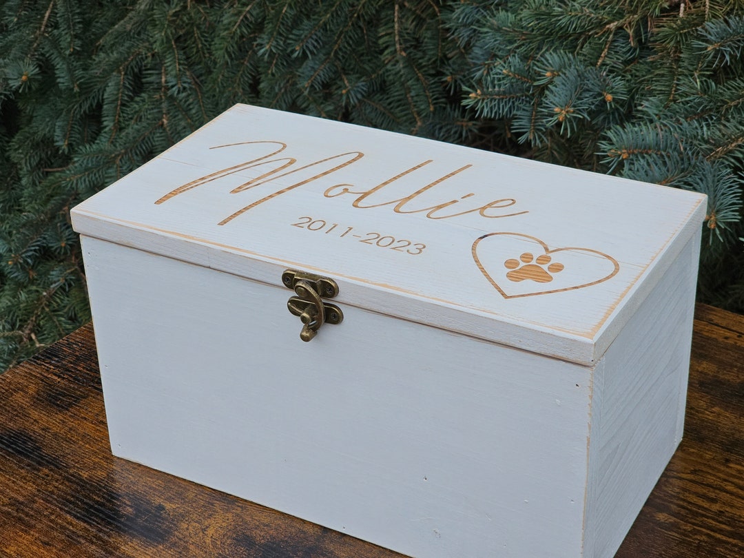 Dog Keepsake Box, Dog Memorial Box, Personalized Pet Box Etsy