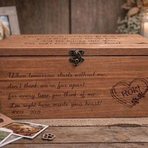 Personalized Pet Memory Box | Pet Urn | Pet loss
