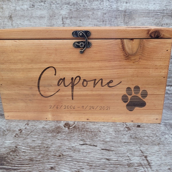 Dog Keepsake Box  Dog Memorial Box   Personalized Pet Box