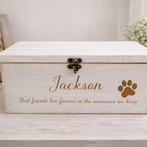 Dog Keepsake Box | Personalized Pet Memory Box | Wooden Pet Memorial Gift