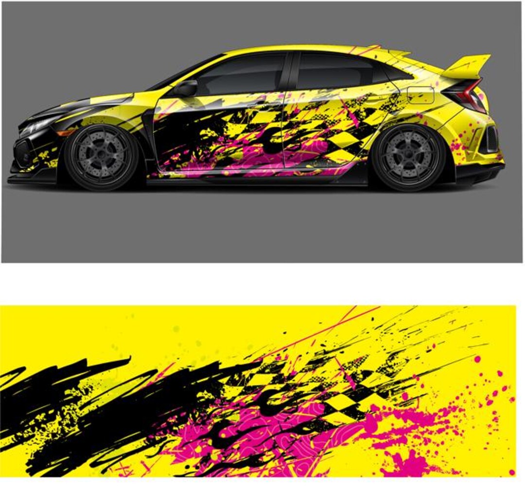 Vehicle Wrap Design - Printable Custom Car Graphics - Unique Car Decal ...