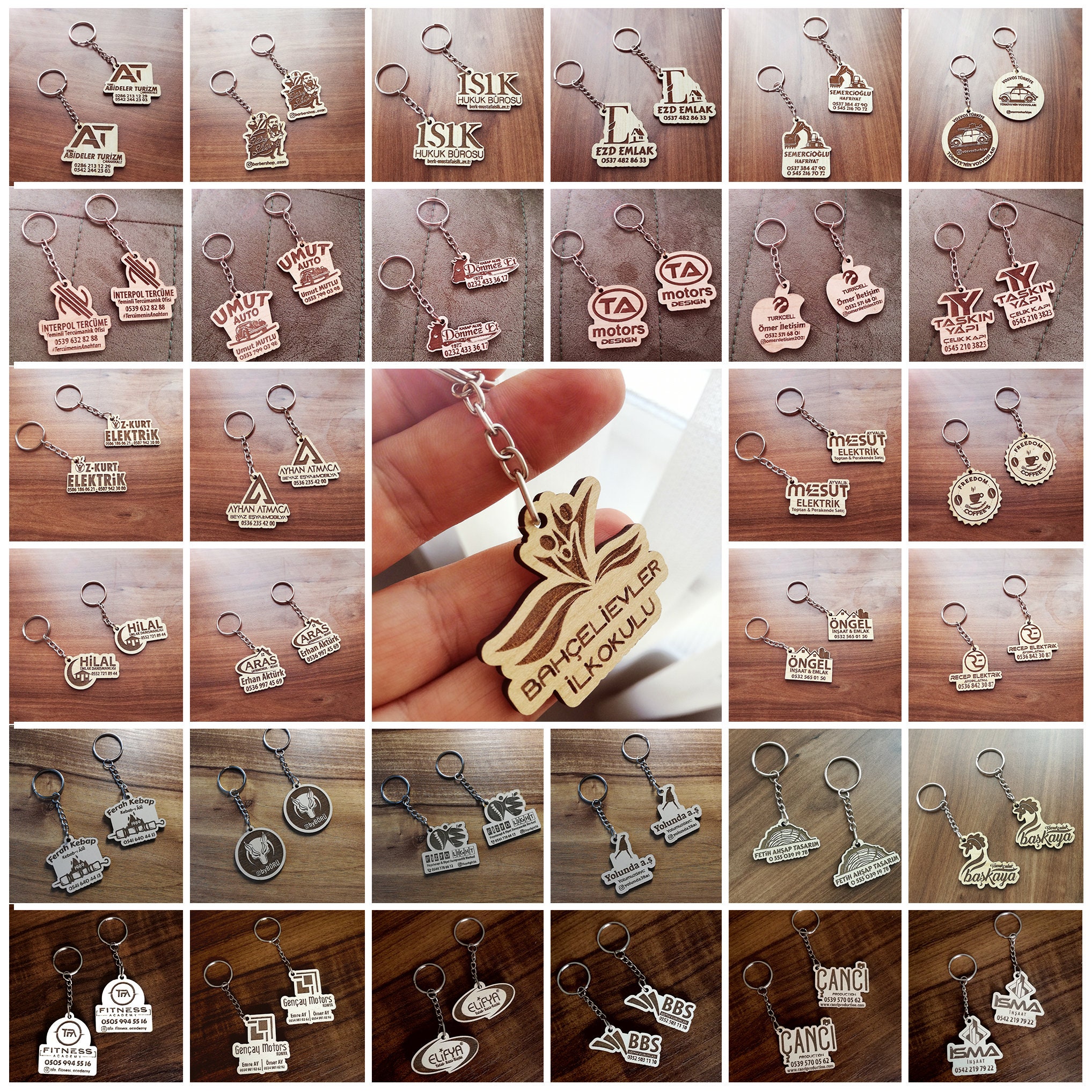 Personalisierter Schlüsselanhänger aus Holz. | Etsy