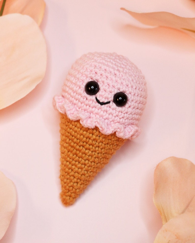 NO-SEW Ice Cream Cone Popsicle, amgiurumi crochet pattern bundle image 5