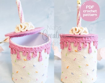 Cake Surprise Box, Crochet Pattern