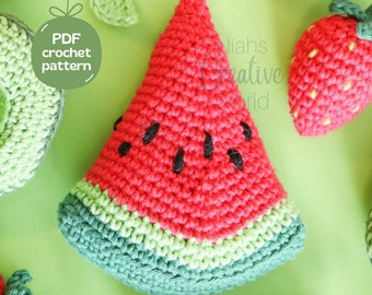 Watermelon, crochet pattern, digital download