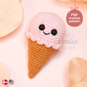 Isabella die Eistüte, NO-SEW Amigurumi Häkelanleitung