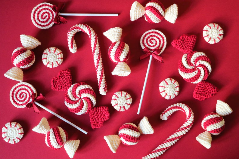 Yummy Christmas Candy, crochet pattern, digital download image 2