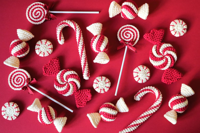 Yummy Christmas Candy, crochet pattern, digital download image 2