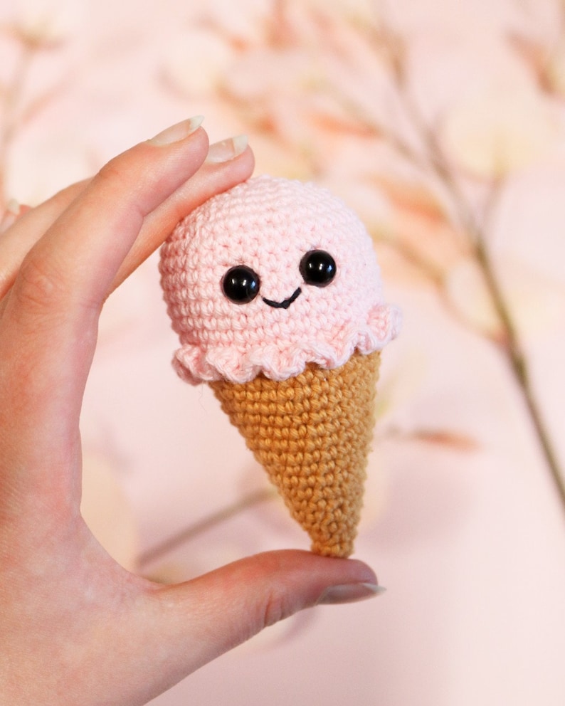 NO-SEW Ice Cream Cone Popsicle, amgiurumi crochet pattern bundle image 3