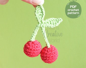 Cherries, crochet pattern, digital download