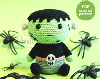 Frankenstein, Cute Amigurumi Crochet Pattern, Digital Download