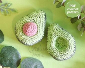 Avocado, crochet pattern, digital download