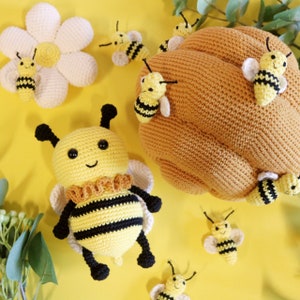 Bella the Bee Collection, crochet pattern bundle, amigurumi, digital download image 2