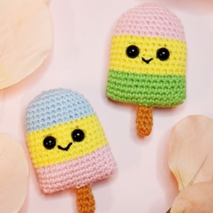 NO-SEW Ice Cream Cone Popsicle, amgiurumi crochet pattern bundle image 6