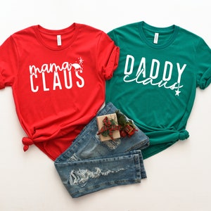 Mama Claus Daddy Claus Shirt, Christmas Couple Claus Shirts, Mama Daddy Matching Christmas, Christmas Family Claus Shirt, Mini Claus Shirt