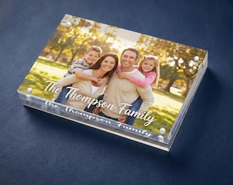 Customized 4x6 or 5x7 Acrylic Magnetic Desktop Picture Frame with Photo Printing Birthday, wedding, graduation, décor, and baby shower