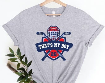 That's My Boy Shirt, My Boy Hockey Shirt, Glitter Hockey Shirt, Game Day, Custom Hockey Shirt, Hockey Lover Shirt, Hockey Mom Shirt