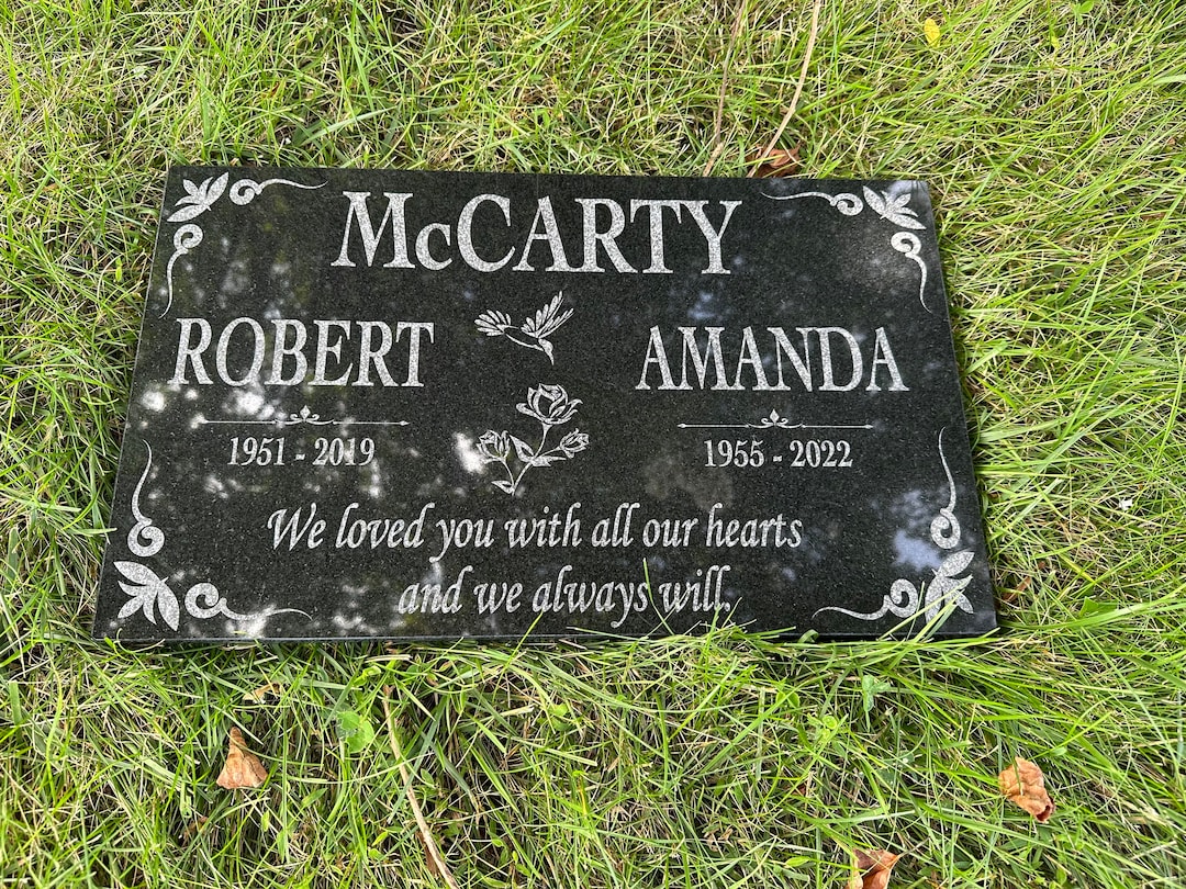 Custom Mom and Dad Memorial Stone, Personalized in Loving Memory ...