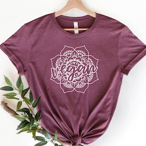 Vegan Gift, Vegan Gift for Women, Vegan Lifestyle Shirt, Vegan Mandala Shirt, Vegan for Life TShirt, Proud to be Vegan Shirt, Vegan Shirt