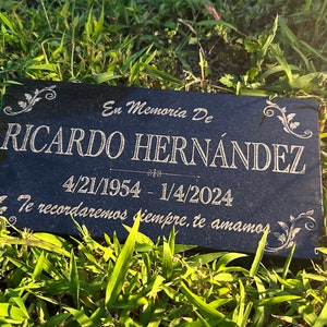 Piedra conmemorativa para mamá papá piedra conmemorativa en memoria amorosa placa grabada para seres queridos granito grabado personalizado